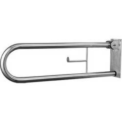 Поручень откидной Ø32 на стену с держателем бумаги, для людей с ограниченными возможностями, инвалидностью 141300 Noksi