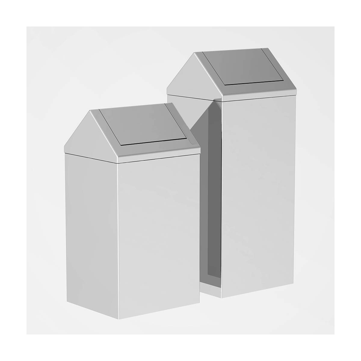 Відро для сміття 80 л, урна з кришкою що обертається 547400 Noksi