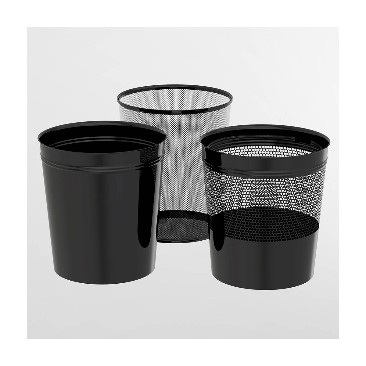 Офисная корзина для мусора 15 л, корзина стальная оцинкованная 480500 Noksi