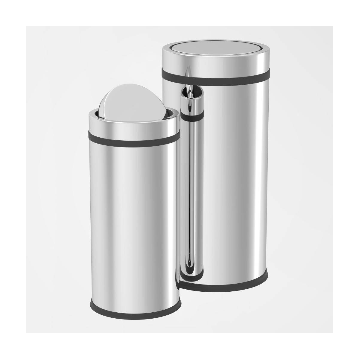 Ведро для мусора 45 л, с поворотной крышкой, нержавеющая сталь 515400 Noksi