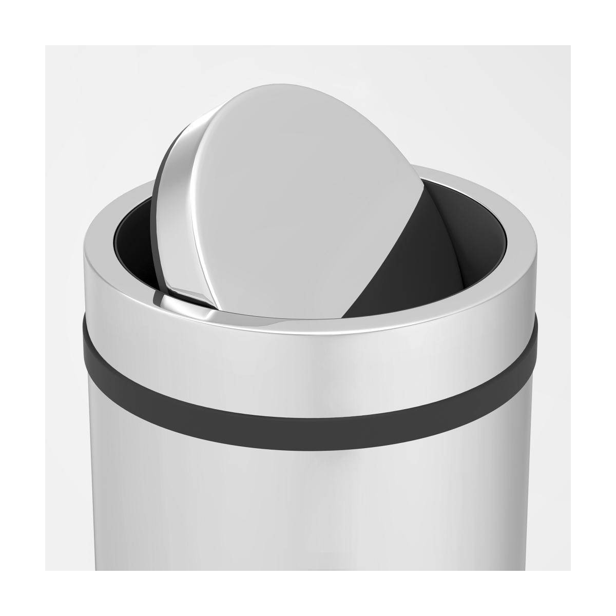 Відро для сміття 45 л, з поворотною кришкою, нержавіюча сталь 515400 Noksi