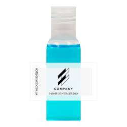 Гель для душу 30 мл з логотипом на паперовій етикетці B-SG30LP HSG