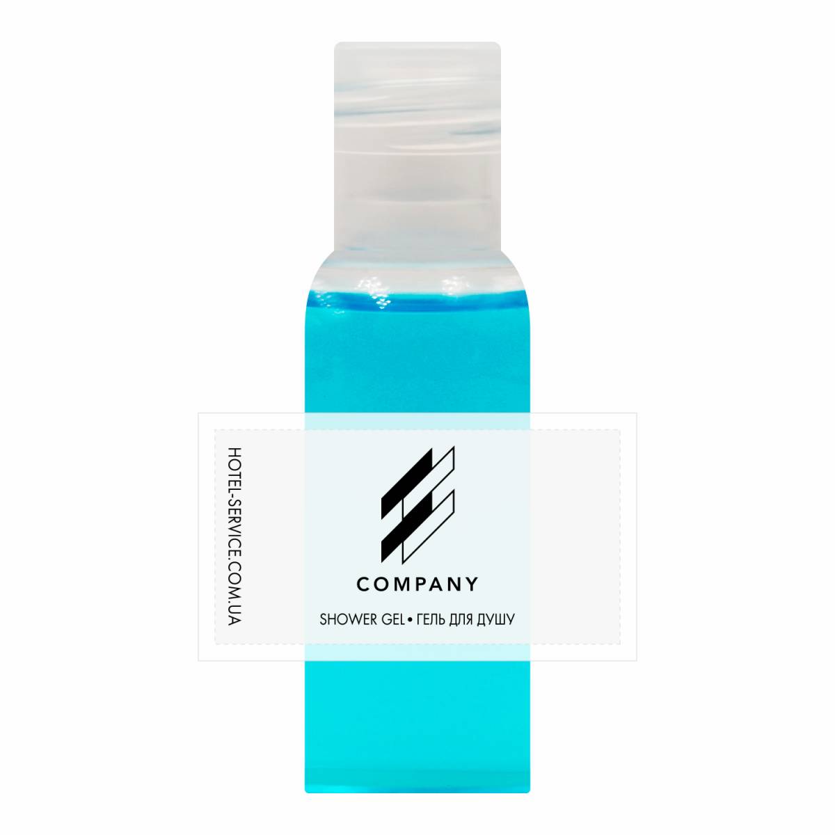 Гель для душу 30 мл з логотипом на паперовій етикетці B-SG30LP HSG