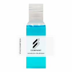 Гель для душа 30 мл с логотипом на бумажной этикетке B-SG30LP HSG