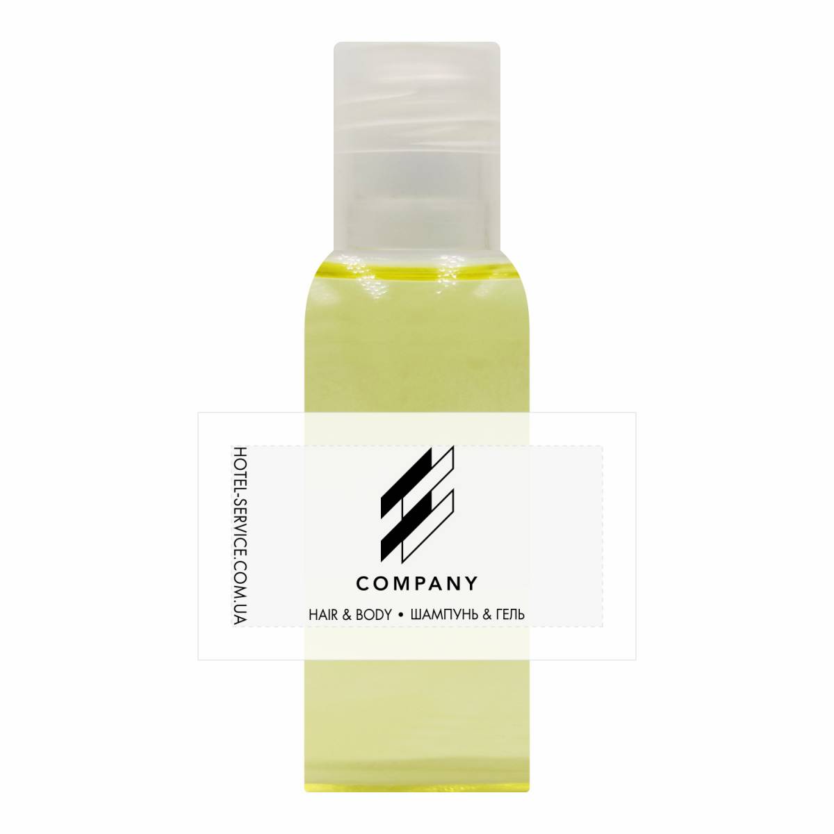 Гель 2в1 для волос и тела 30 мл с логотипом на бумажной этикетке B-HB30LP HSG