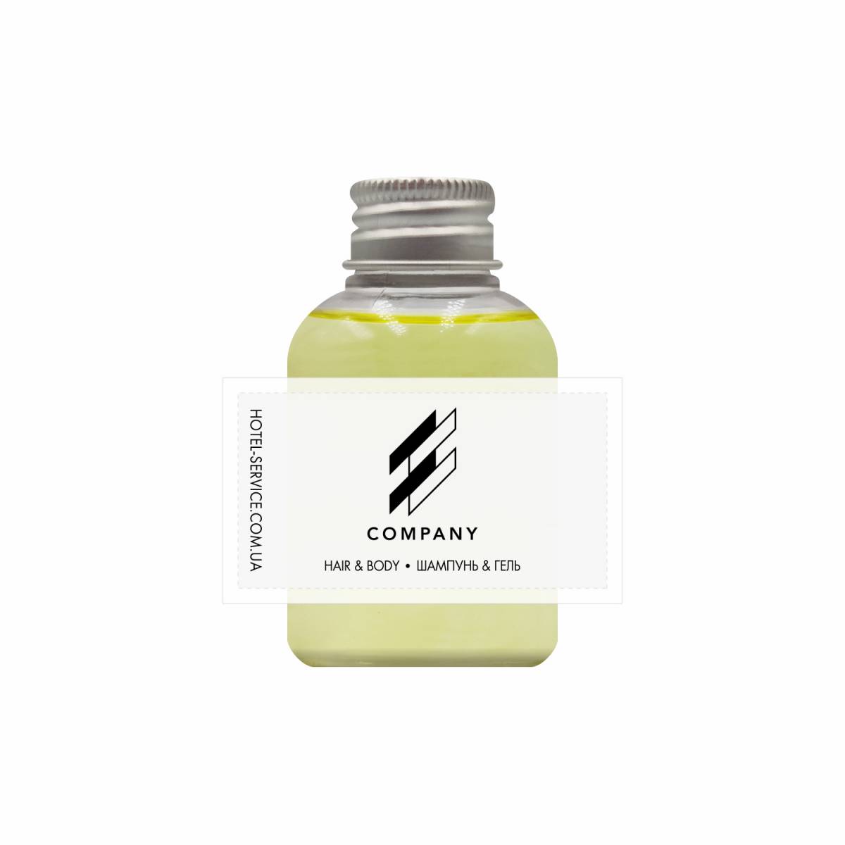 Гель 2в1 для волос и тела 30 мл с логотипом на бумажной этикетке C-HB30LP HSG