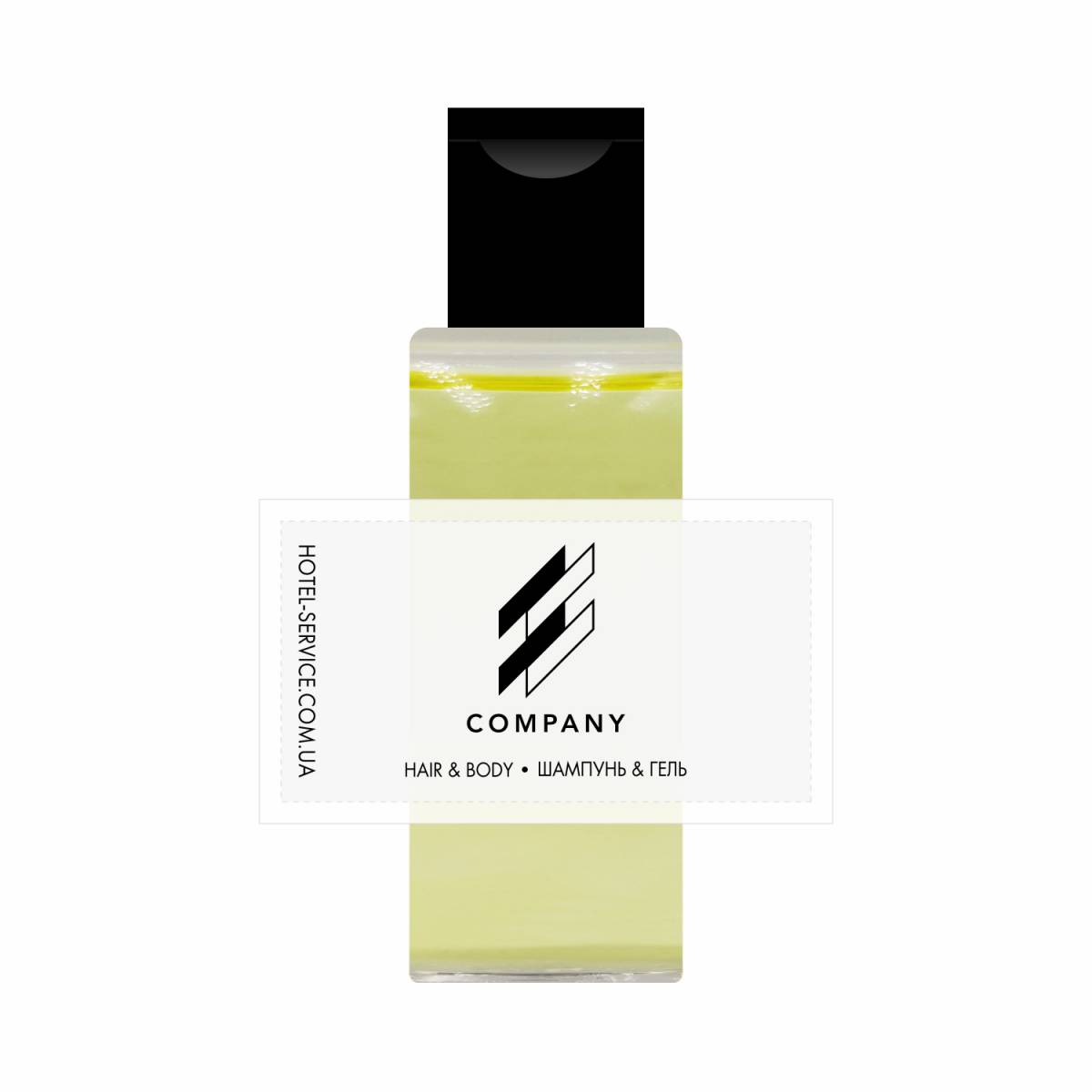 Гель 2в1 для волосся та тіла 35 мл з логотипом на паперовій етикетці A-HB35LP HSG