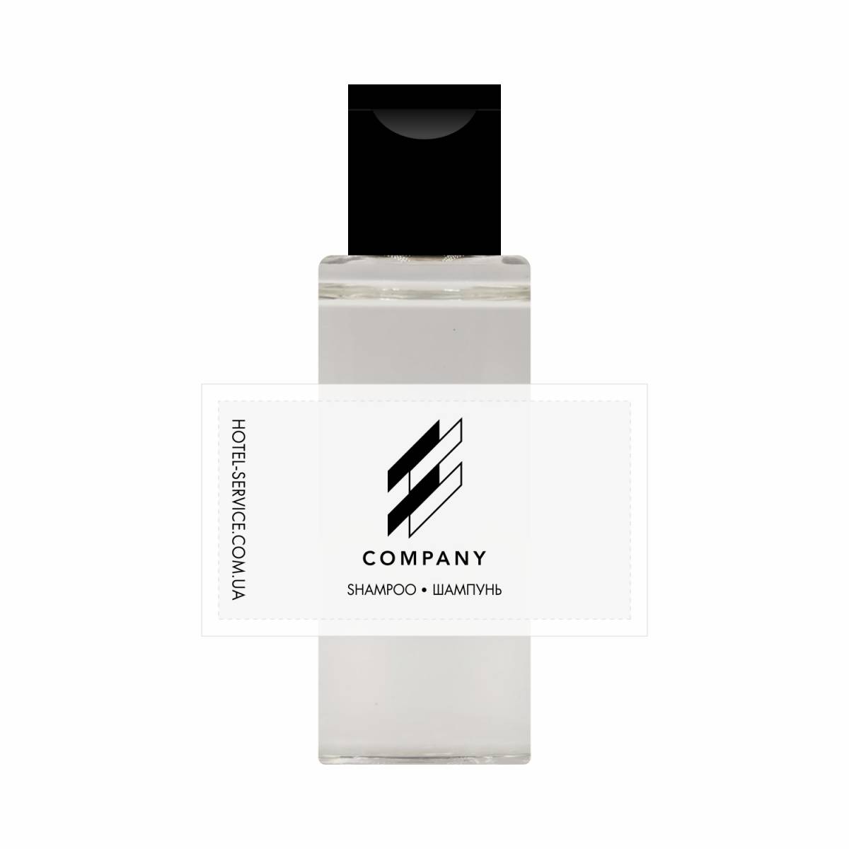 Шампунь 35 мл с логотипом заказчика на бумажной этикетке A-SH35LP HSG