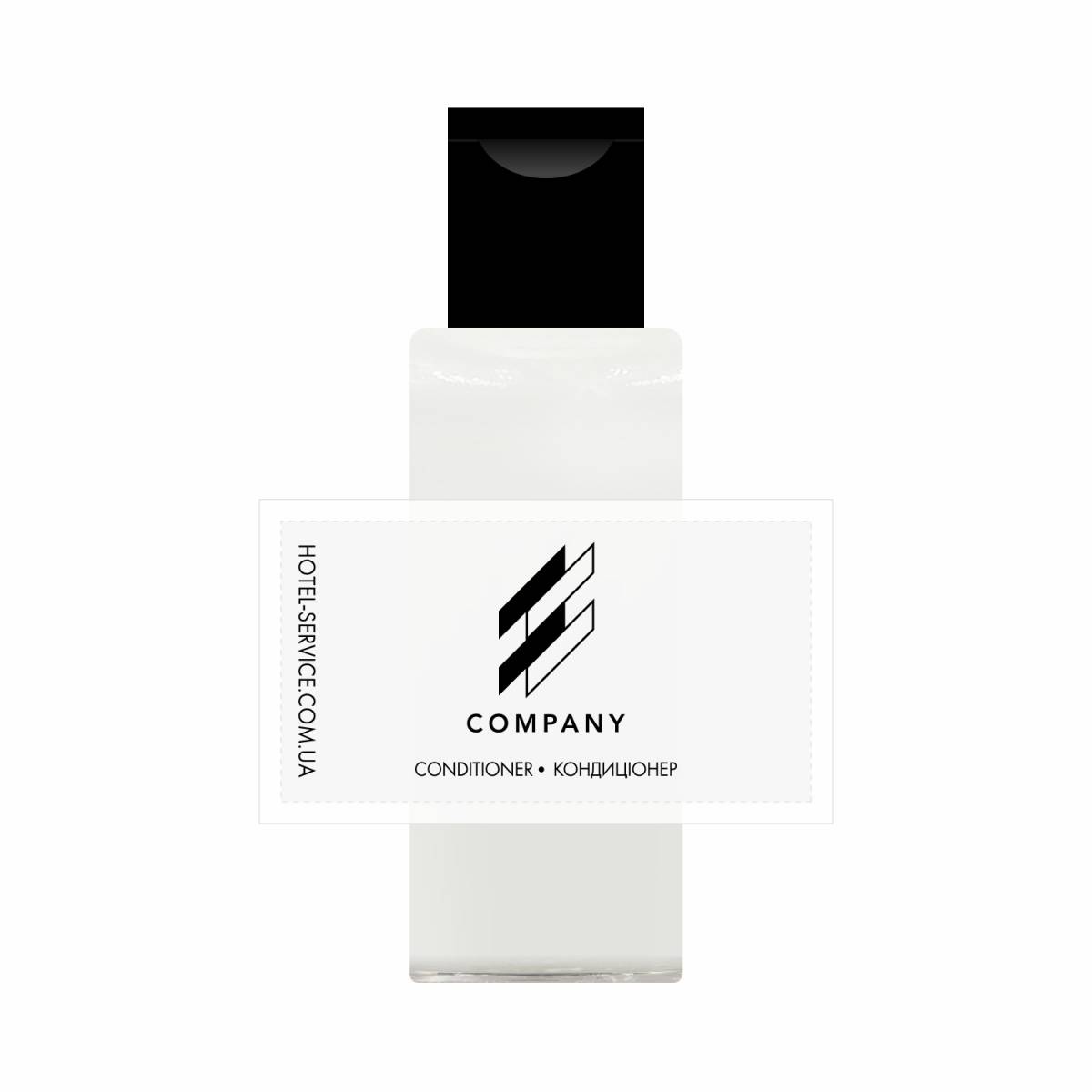 Кондиционер для волос 35 мл с логотипом заказчика на бумажной этикетке A-CR35LP HSG