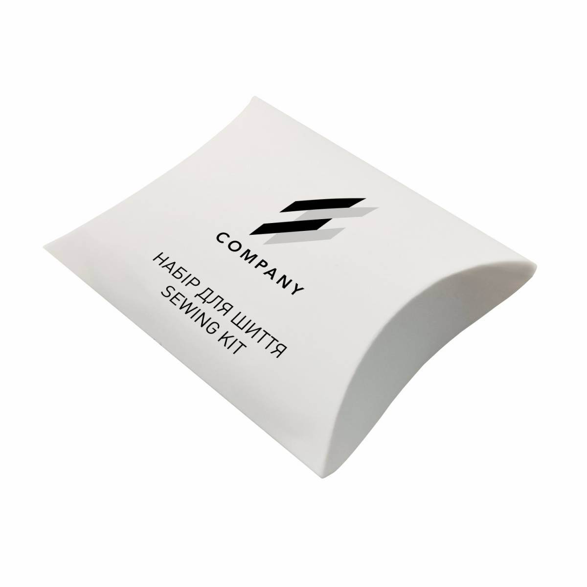 Набір для шиття з логотипом замовника, коробочка з білого картону LW3-SK6 HSG