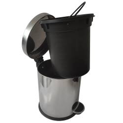 Відро для сміття, урна з педаллю 3 л, нержавіюча сталь - УЦІНКА 409400 Noksi Відро для сміття, урна з педаллю 3 л, нержавіюча сталь - УЦІНКА 409400 Noksi