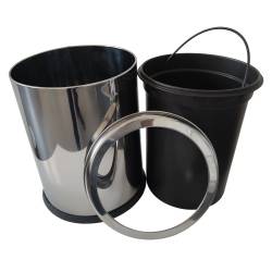 Мусорное ведро 12 л с кольцом зажимом, нержавеющая сталь 469400 Noksi Мусорное ведро 12 л с кольцом зажимом, нержавеющая сталь 469400 Noksi