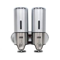 Дозатор рідкого мила подвійний по 0,5 л (HS-7102D) HS-7102D HSG