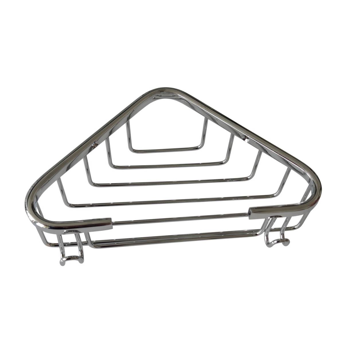 Поличка кутова 15x15 см з гачками, нержавіюча сталь 901006 Noksi