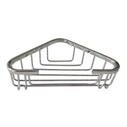 Полочка угловая 15x15 см с крючками, нержавеющая сталь 901006 Noksi