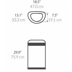 Урна відкрита напівкругла 60л BULLET (CW1468) CW1468 Simplehuman Урна відкрита напівкругла 60л BULLET (CW1468) CW1468 Simplehuman