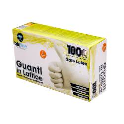 Перчатки латексные 100шт. SAFE LATEX. Розмер L GUL100BLL BluLine Professional