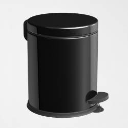 Відро для сміття 12 л чорне, урна з педаллю нержавіюча сталь 412400-B Noksi