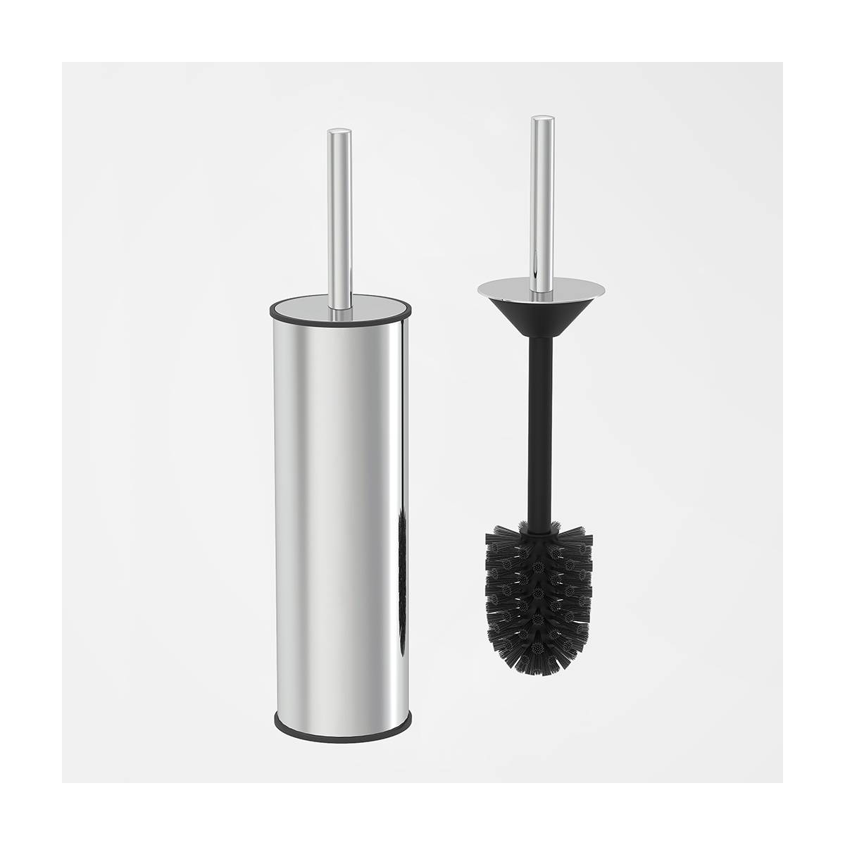 Щітка для унітазу чорна, йоржик нержавіюча сталь 402400-B Noksi