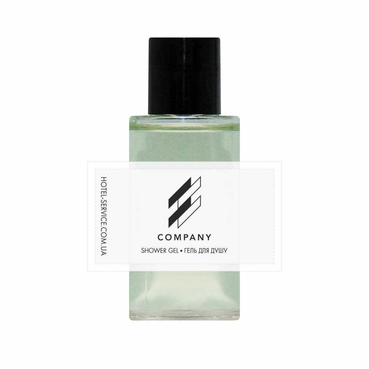 Гель для душа 30 мл с логотипом заказчика на бумажной этикетке HC-SG30LP/B HSG