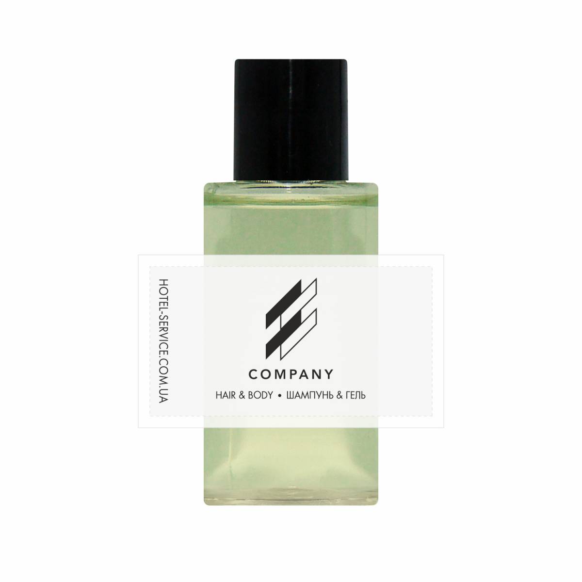 Гель 2в1 для волосся та тіла 30 мл з логотипом замовника на паперовій етикетці HC-HB30LP/B HSG