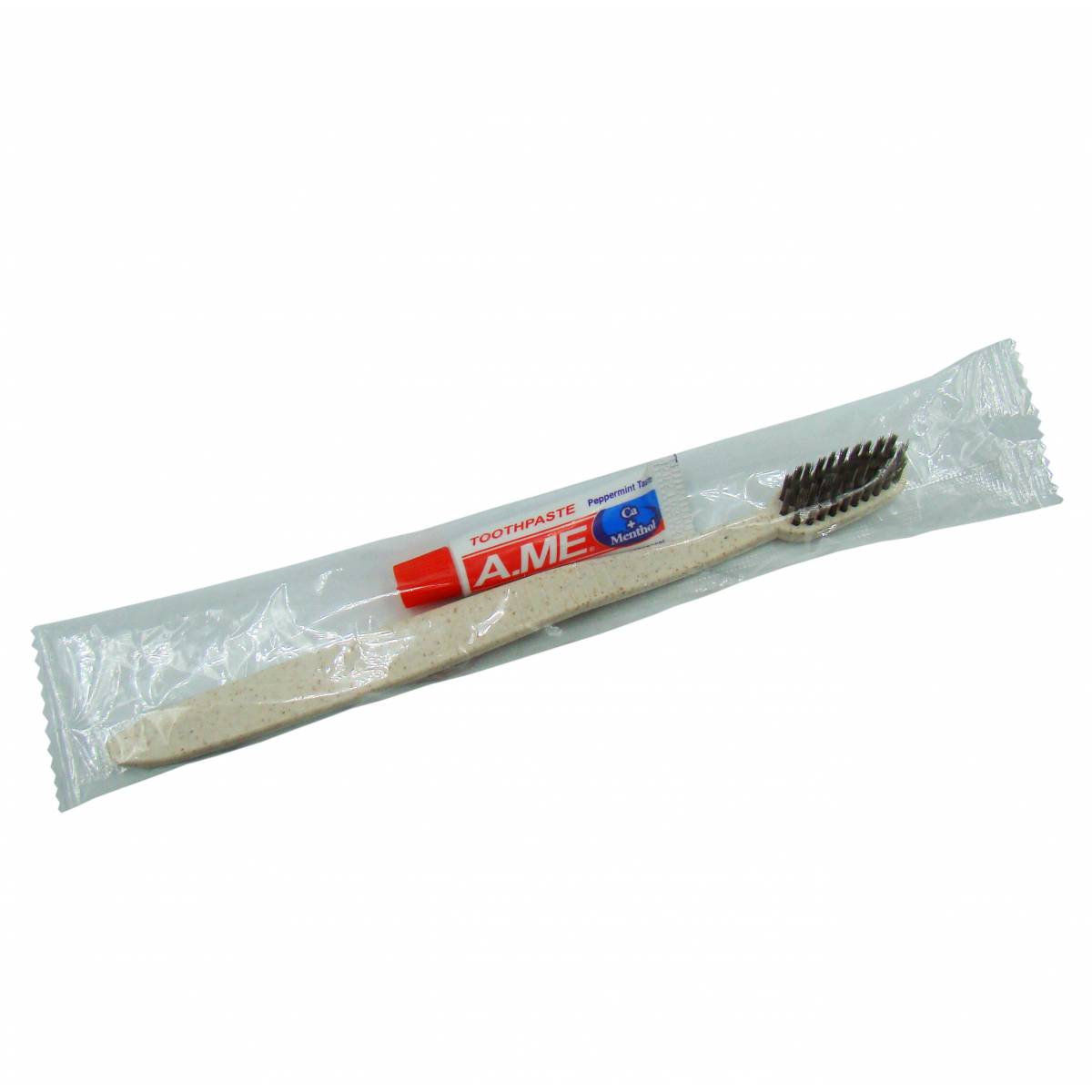 Зубной набор ECO, щетка 18 см и паста 6 гр. A.ME в п/э упаковке DK6/ECO HSG