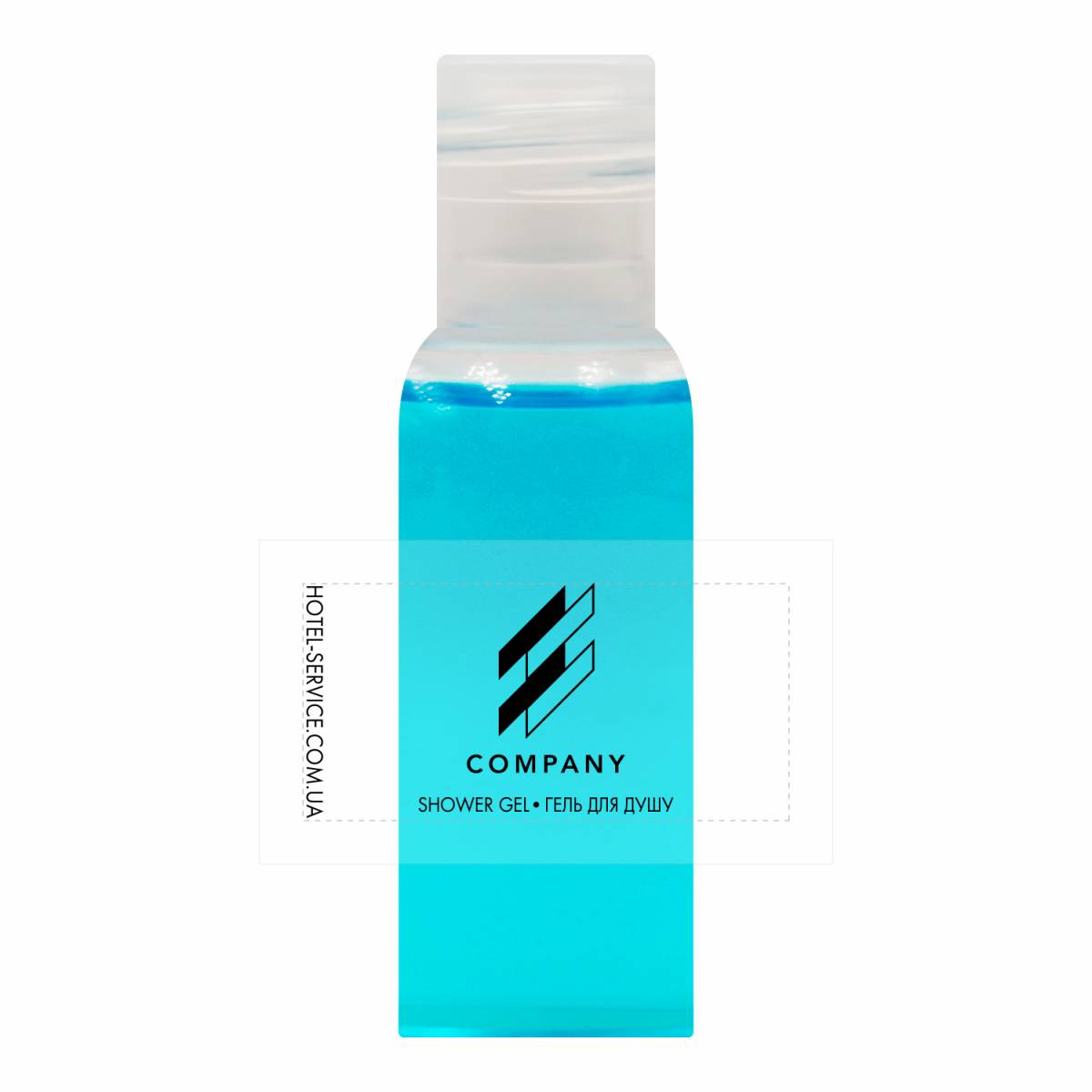 Гель для душу 30 мл з логотипом замовника на прозорій плівці B-SG30LF HSG