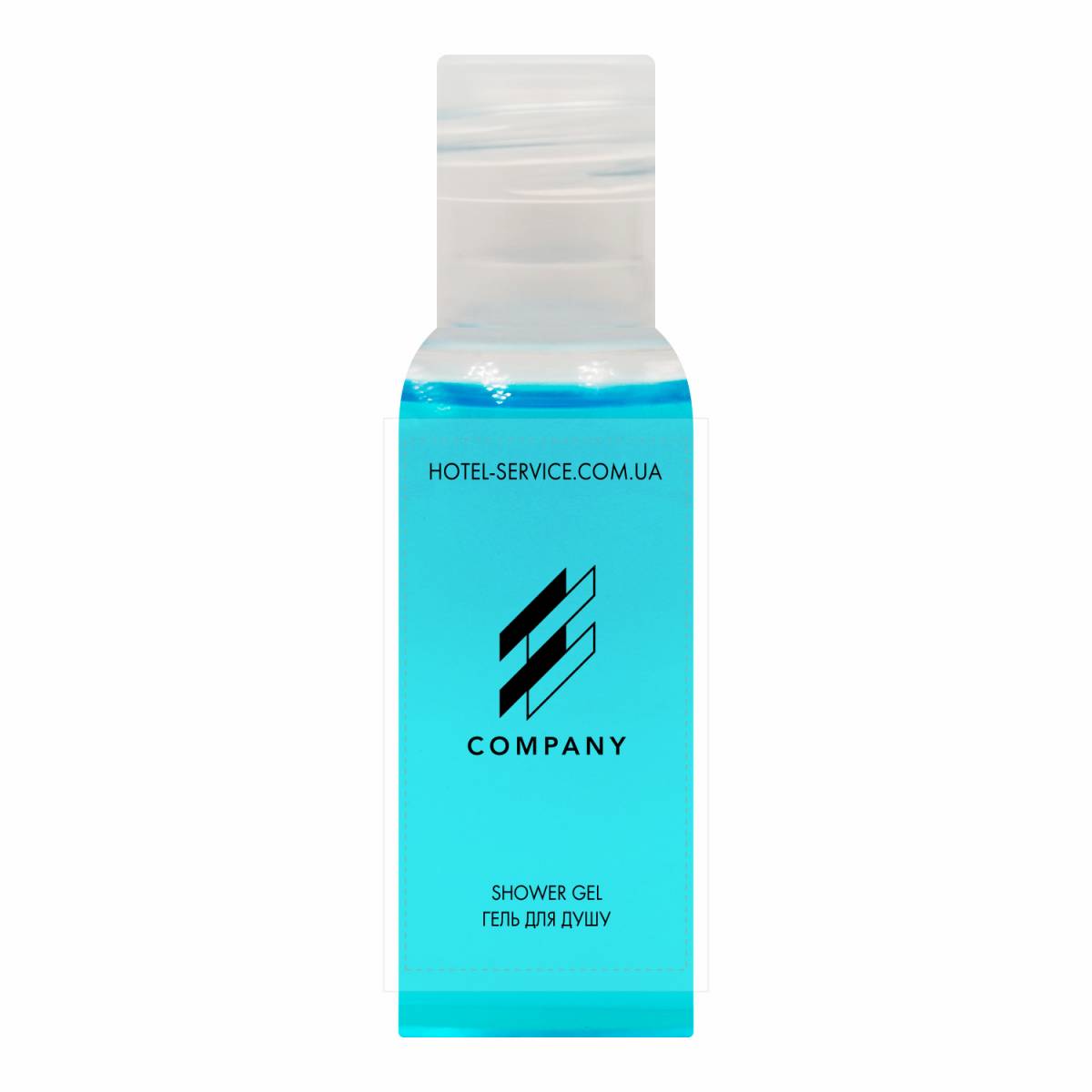 Гель для душа 30 мл с логотипом заказчика на прозрачной пленке B-SG30LF HSG