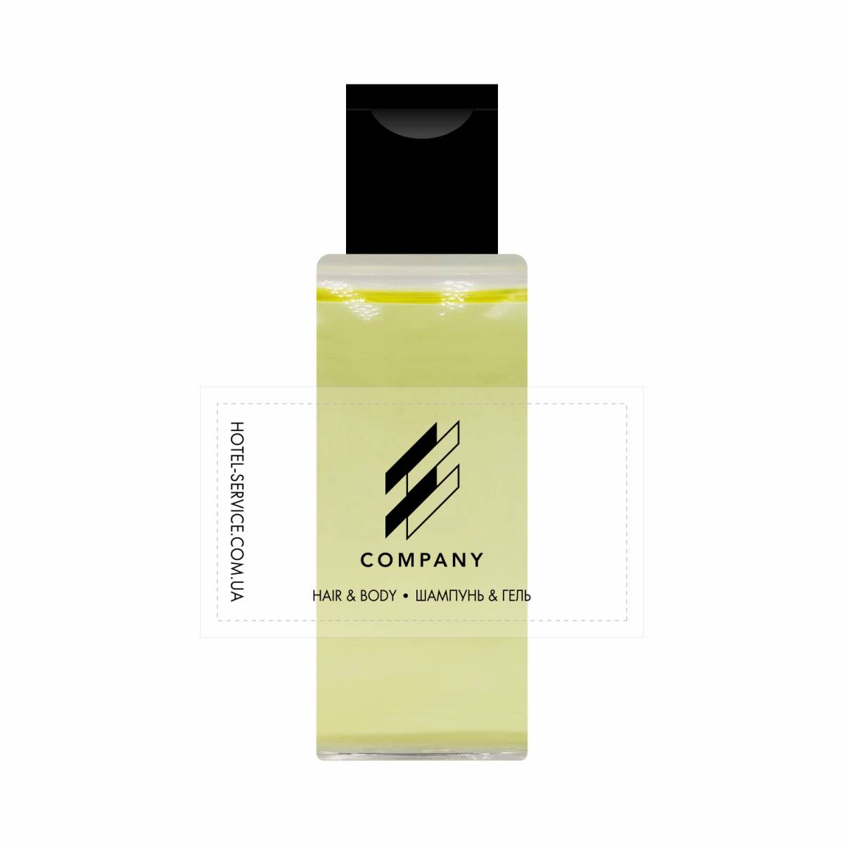 Гель 2в1 для волосся та тіла 35 мл з логотипом замовника на прозорій плівці A-HB35LF HSG