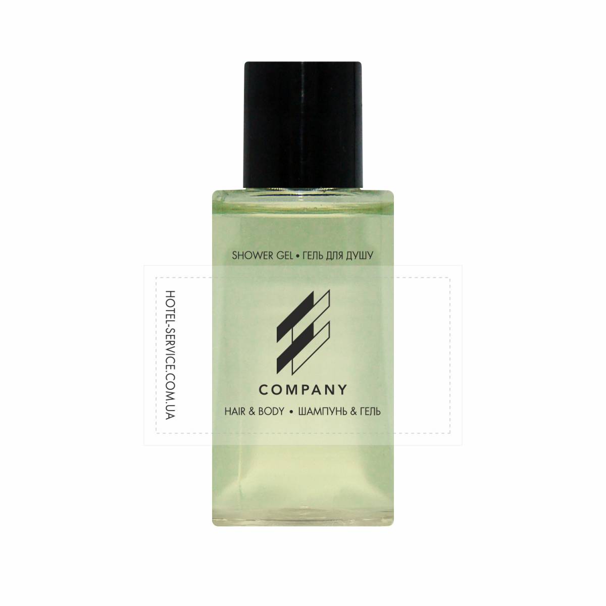 Гель 2в1 для волос и тела 30 мл с логотипом заказчика на прозрачной пленке HC-HB30LF/B HSG