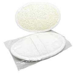 Мочалка из люффы в коробочке из крафтового картона с логотипом LCr1-L18 HSG 2