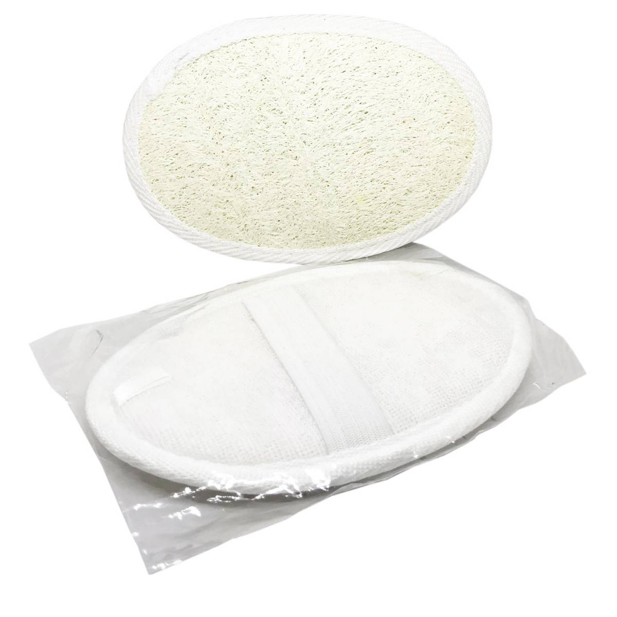 Мочалка з люффи в коробочці з крафтового картону з логотипом LCr1-L18 HSG