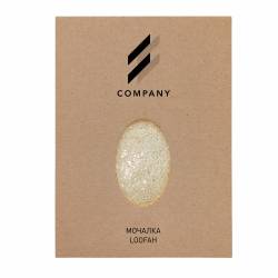 Мочалка з люффи в коробочці з крафтового картону з логотипом LCr1-L18 HSG