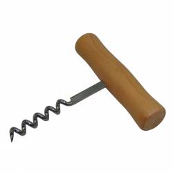 Штопор 9,5 см із нержавіючої сталі, з дерев'яною ручкою CS-95 HSG