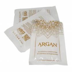 Шампунь & кондиціонер ARGAN 10 мл одноразовий для готелів A-SHC10 HSG Шампунь & кондиціонер ARGAN 10 мл одноразовий для готелів A-SHC10 HSG
