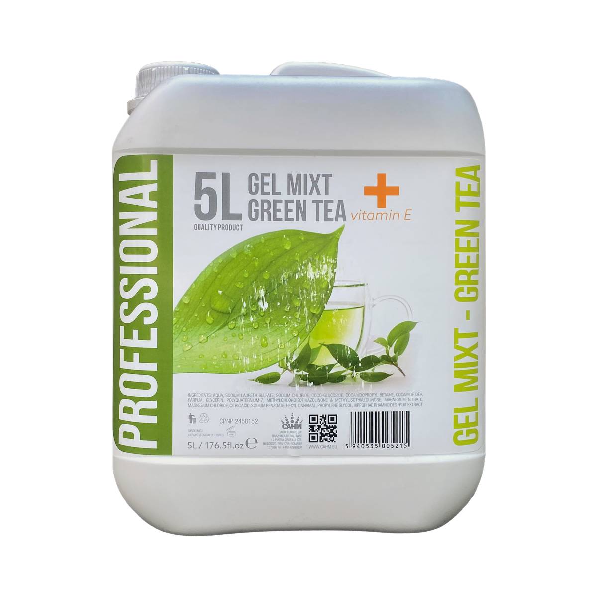 Гель 2в1 Professional Green Tea 5 л, для волос и тела 71013 CAHM