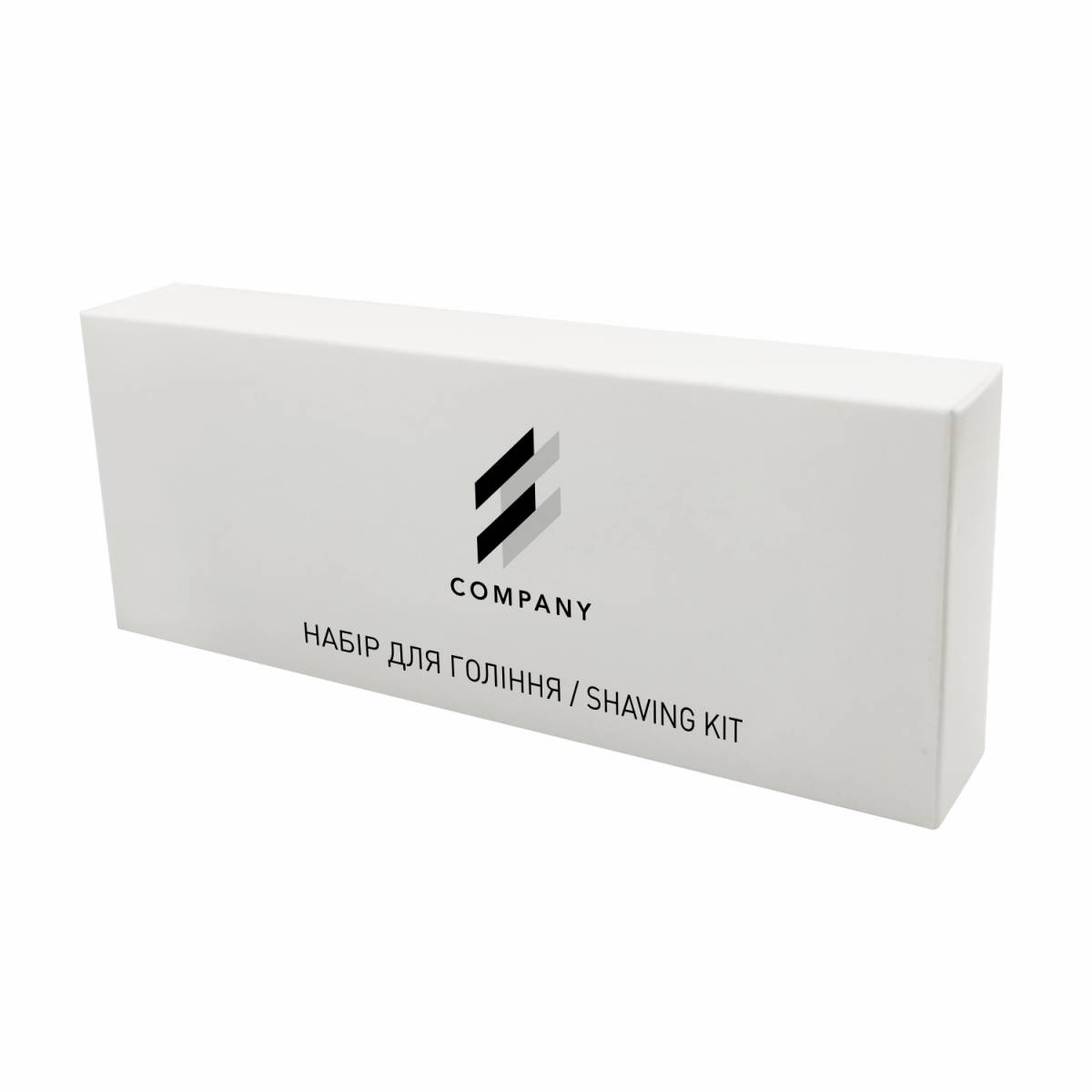 Набір для гоління в коробочці з білого картону з логотипом LW-SK2 HSG