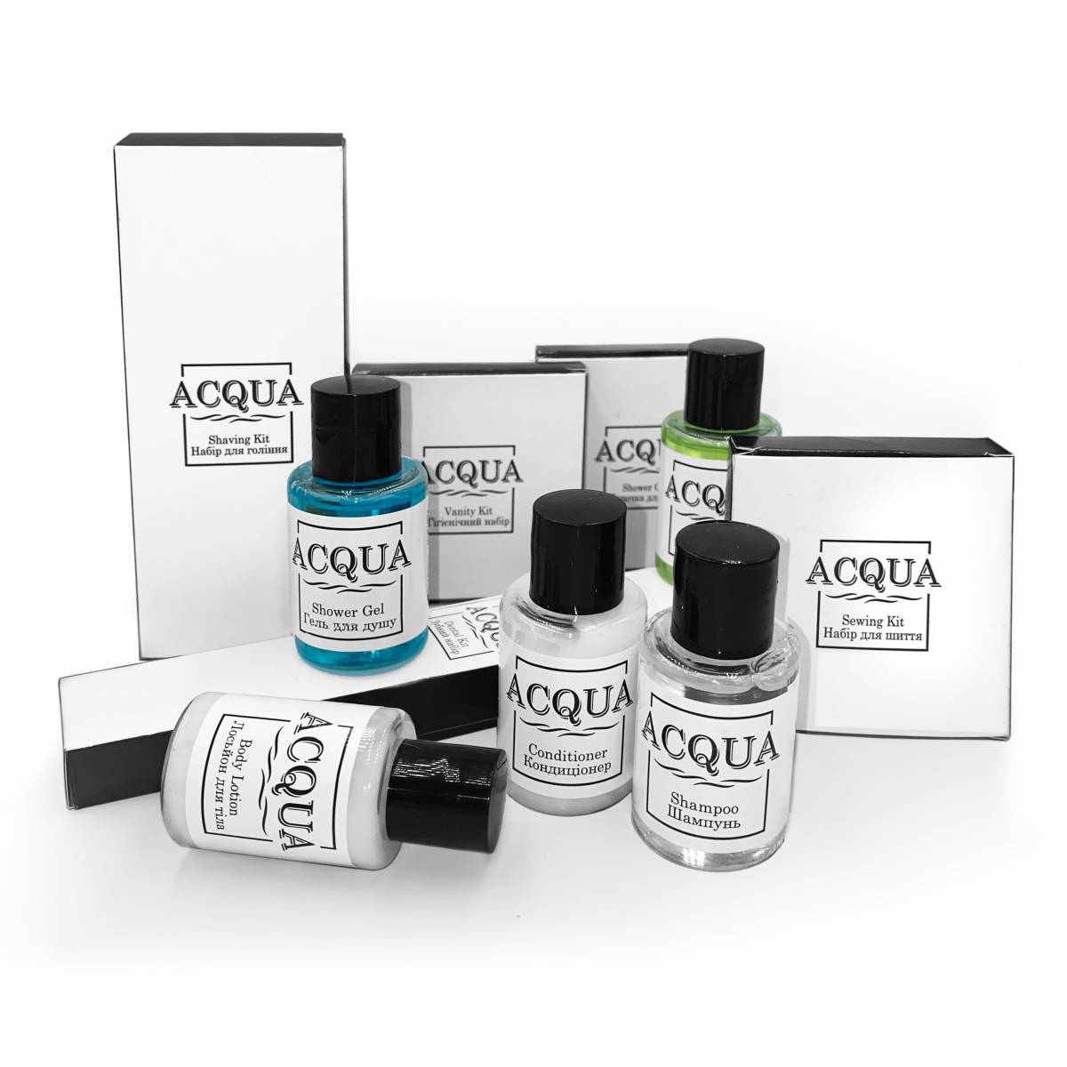 Косметичний набір ACQUA для готелів, в картонній коробочці Q-VK HSG