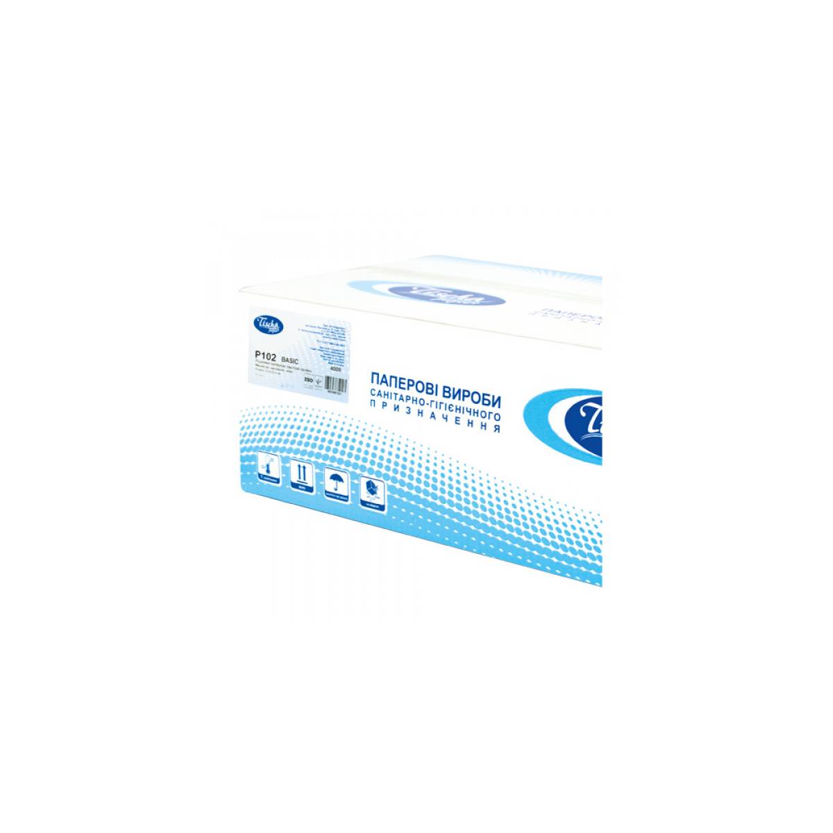 Рушники паперові BASIC (ящик/20 пачок по 200 рушників) P102 Tischa Papier