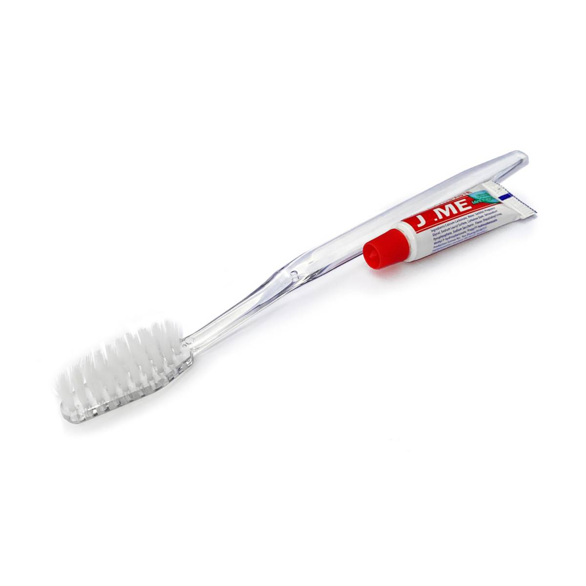 Зубний набір для готелів, прозора щітка 18 см та зубна паста 5 гр. DK5 HSG