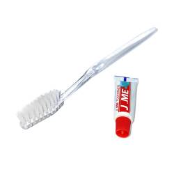 Зубний набір для готелів, прозора щітка 18 см та зубна паста 5 гр. DK5 HSG Зубний набір для готелів, прозора щітка 18 см та зубна паста 5 гр. DK5 HSG