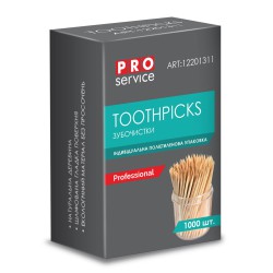 PRO Зубочистки березовые в ПП оболочке 1000 шт 12201312 PRO service