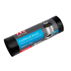 Пакет для мусора PRO service Standard с затяжкой черный HD, 60л/15шт 16112100 PRO service