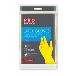 Рукавички PRO service Standard латексні жовті, L 17200530 PRO service