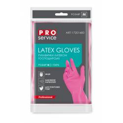 Перчатки PRO service Professional латексные розовые, M (1 пара) 17201400 PRO service