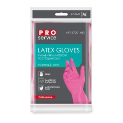 Перчатки PRO service Professional латексные розовые, M (1 пара) 17201400 PRO service