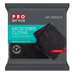 Серветки з мікрофібри PRO service Standard чорні, 5 шт 18303670 PRO service