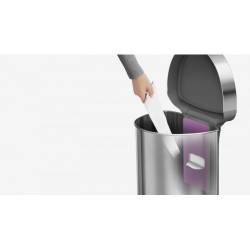 Урна полукруглая сенсорная 45л FPP с карманом для мешков (ST 2009) ST2009 Simplehuman Урна полукруглая сенсорная 45л FPP с карманом для мешков (ST 2009) ST2009 Simplehuman