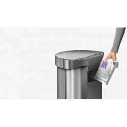 Урна полукруглая сенсорная 45л FPP с карманом для мешков (ST 2009) ST2009 Simplehuman Урна полукруглая сенсорная 45л FPP с карманом для мешков (ST 2009) ST2009 Simplehuman