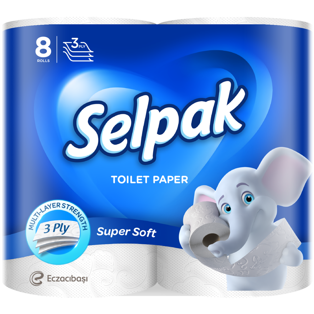 Туалетная бумага SELPAK белая 8шт. 32361200 Selpak